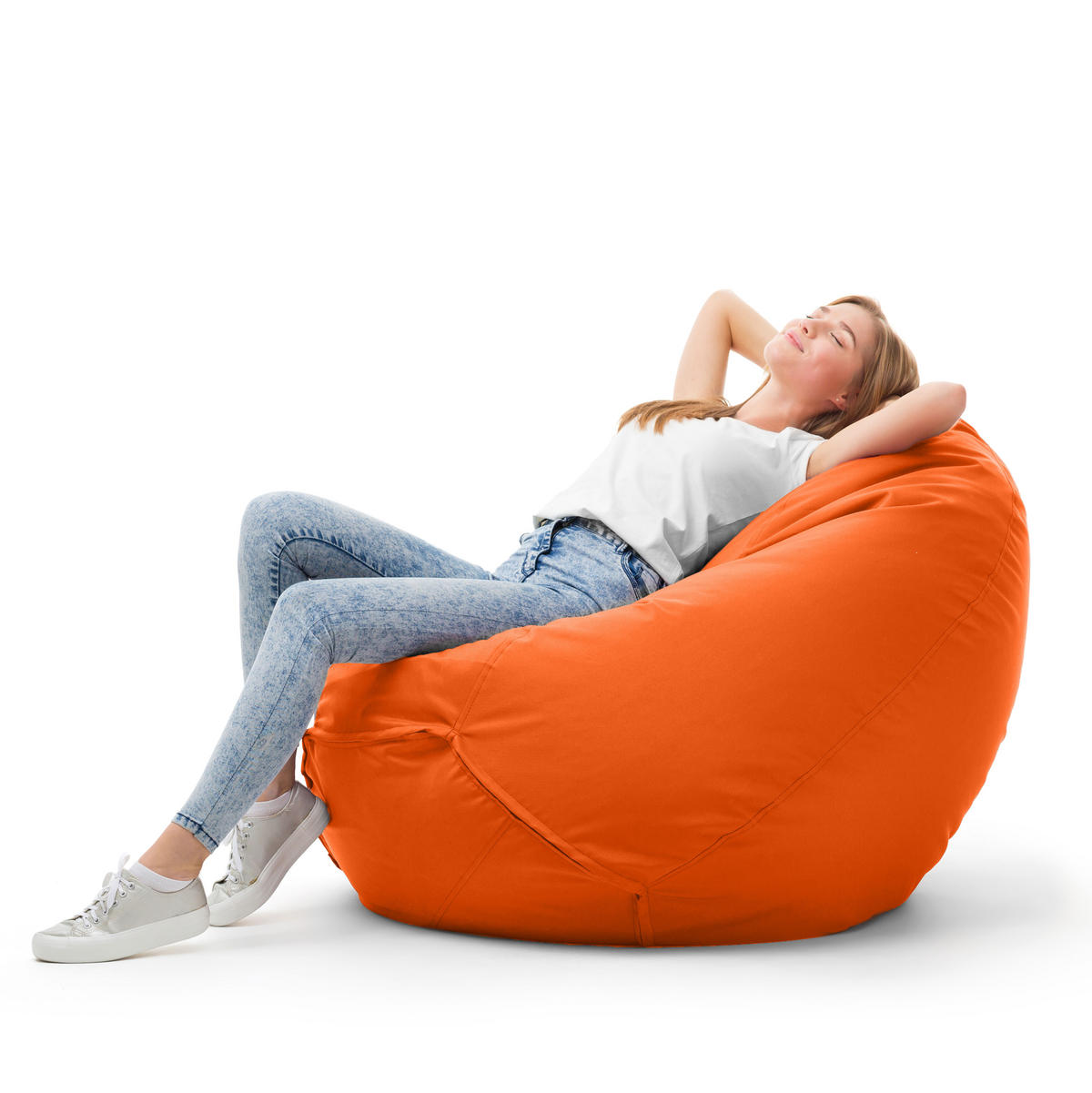 SITZSACK Classico L orange - Orange, Kunststoff (90/90/90cm) - Bruni