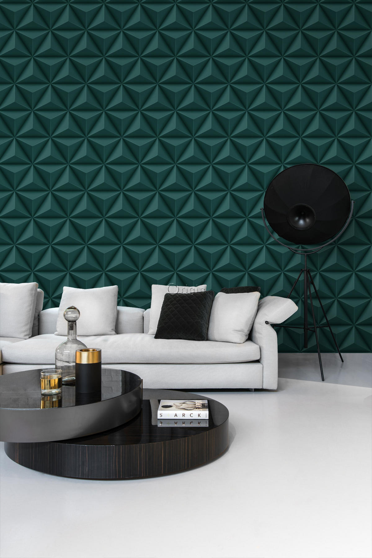 TAPETE 3D-Muster 53 cm x 10.05 m - Blau, Papier (53/1000cm) - Origin Wallcoverings