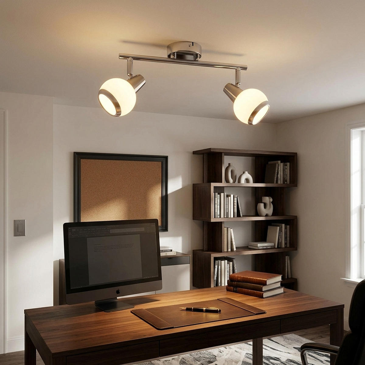 LED DECKENLEUCHTE Karde Chrom Silber - Silberfarben, Glas (30/8/15cm) - Globo Lighting