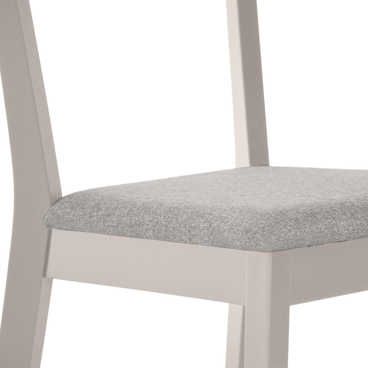 STUHL Moden mit kaschmirfarbenen Holzbeinen, Polsterstuhl, Hellgrau - Kaschmir/Hellgrau, Holz (45/84/45cm) - Beautysofa