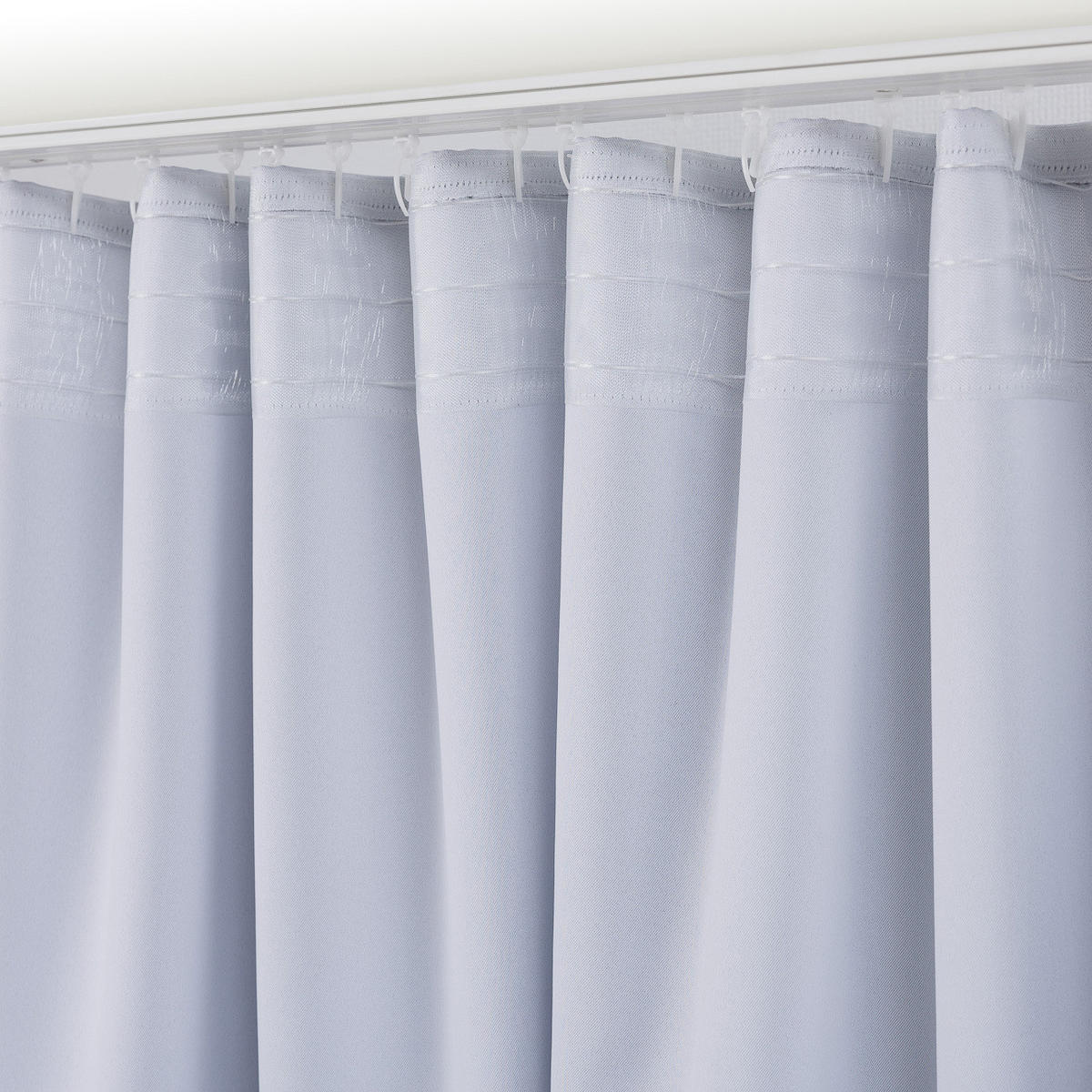 VERDUNKELUNGSVORHANG mit Schlaufenband 140x280 cm kreideweiß - Weiß, Textil (140/280/1cm) - Dekoria