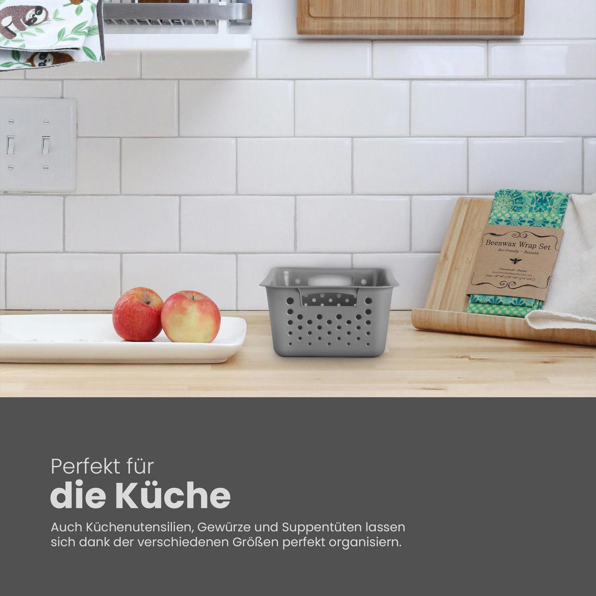 AUFBEWAHRUNGSKORB Anthrazit 30x20x11 cm - 2er Pack - Anthrazit, Kunststoff (20/11/30cm) - ProHome