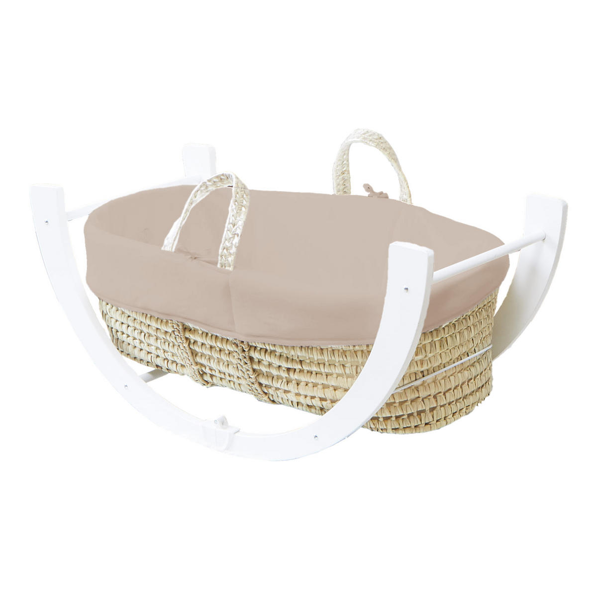 BABYTRAGEKORB mit umdrehbarem Gestell braun - Haselnussfarben, Naturmaterialien (29/78cm) - Premiers Moments