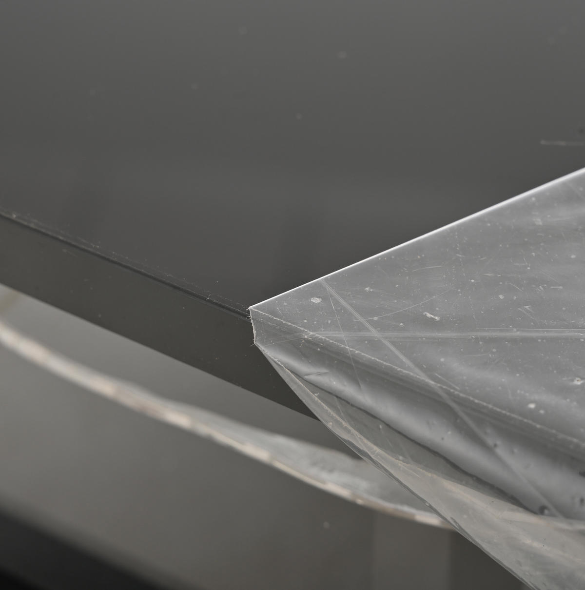 COUCHTISCH aus Holzwerkstoff und Glas 90x45x35,5 cm in Schwarz mit LED - Schwarz, Holzwerkstoff (90/45/35.5cm) - Modfu