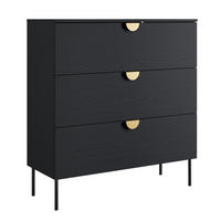 KOMMODE Mond anthrazit 100 / 40 / 107cm - Anthrazit/Goldfarben, Holz/Holzwerkstoff (100/107/40cm) - Feldmann-Wohnen