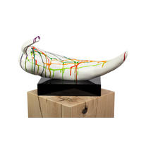 SKULPTUR Bunt 55/48 cm - Multicolor/Weiß, Stein (4.2/48/17cm) - KUNSTLOFT