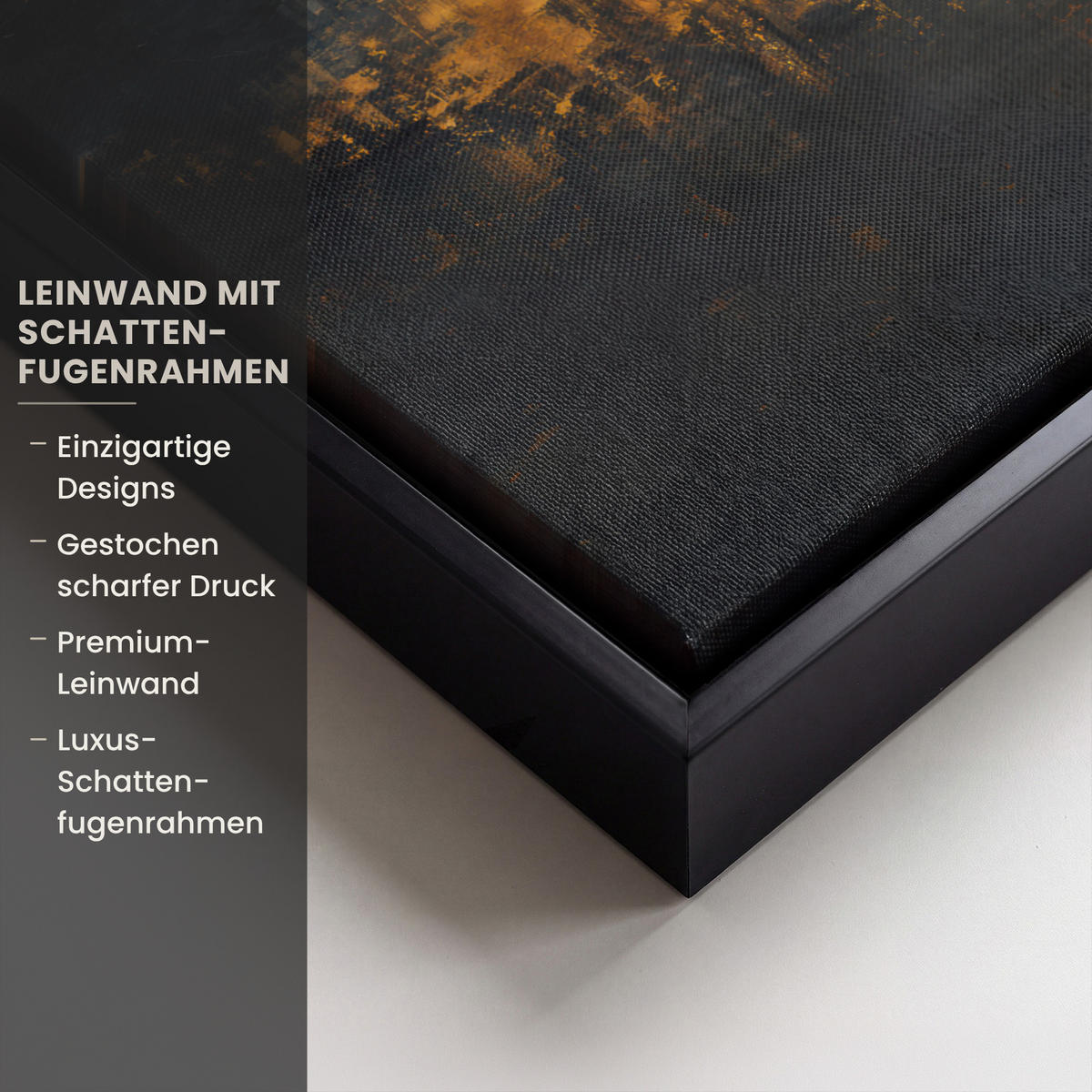 LEINWAND Bilder mit Rahmen - Goldene Reflexion auf dem Wasser - 30x40 - Anthrazit, Textil (30/40cm) - MuchoWow
