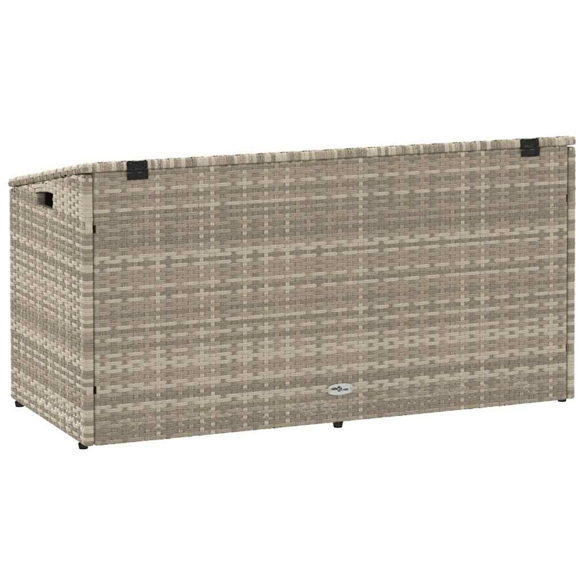GARTEN-AUFLAGENBOX Hellgrau 110/50/58 Cm Poly Rattan - Hellgrau, Kunststoff (50/58/110cm) - vidaXL
