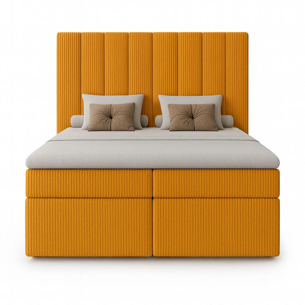 Thumbnail - Marpur Boxbett, Gelb, Textil, Höhe ca. 16 cm, 200x200 cm, Oeko-Tex® Standard 100, Schlafzimmer, Betten, Boxspringbetten