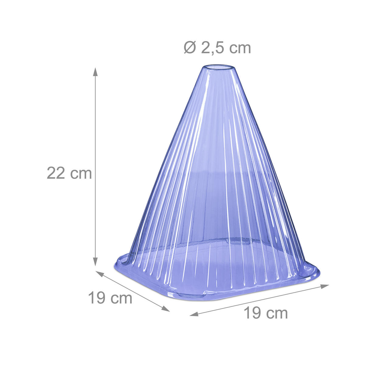 32XPFLANZENHUT - Lila, Kunststoff (19/22/19cm) - Relaxdays