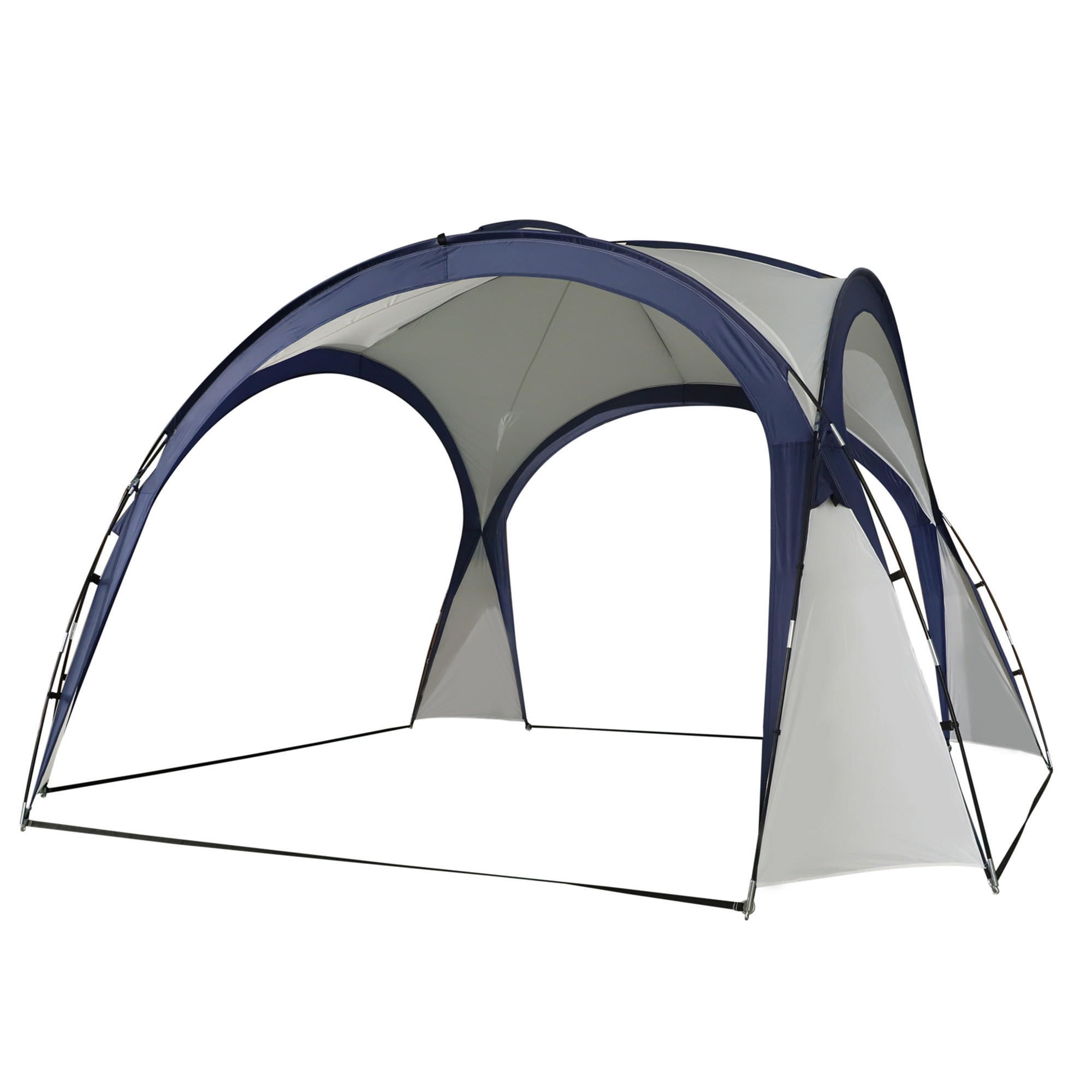 GARTENZELT Cremeweiß, Polyester, Glasfaser - Creme, Kunststoff (350/350cm) - Outsunny