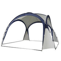 GARTENZELT Cremeweiß, Polyester, Glasfaser - Creme, Kunststoff (350/350cm) - Outsunny
