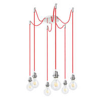 PENDELLEUCHTE KOMBIX 6 red 90 W - Rot, Metall (18/18/3cm) - Rendl