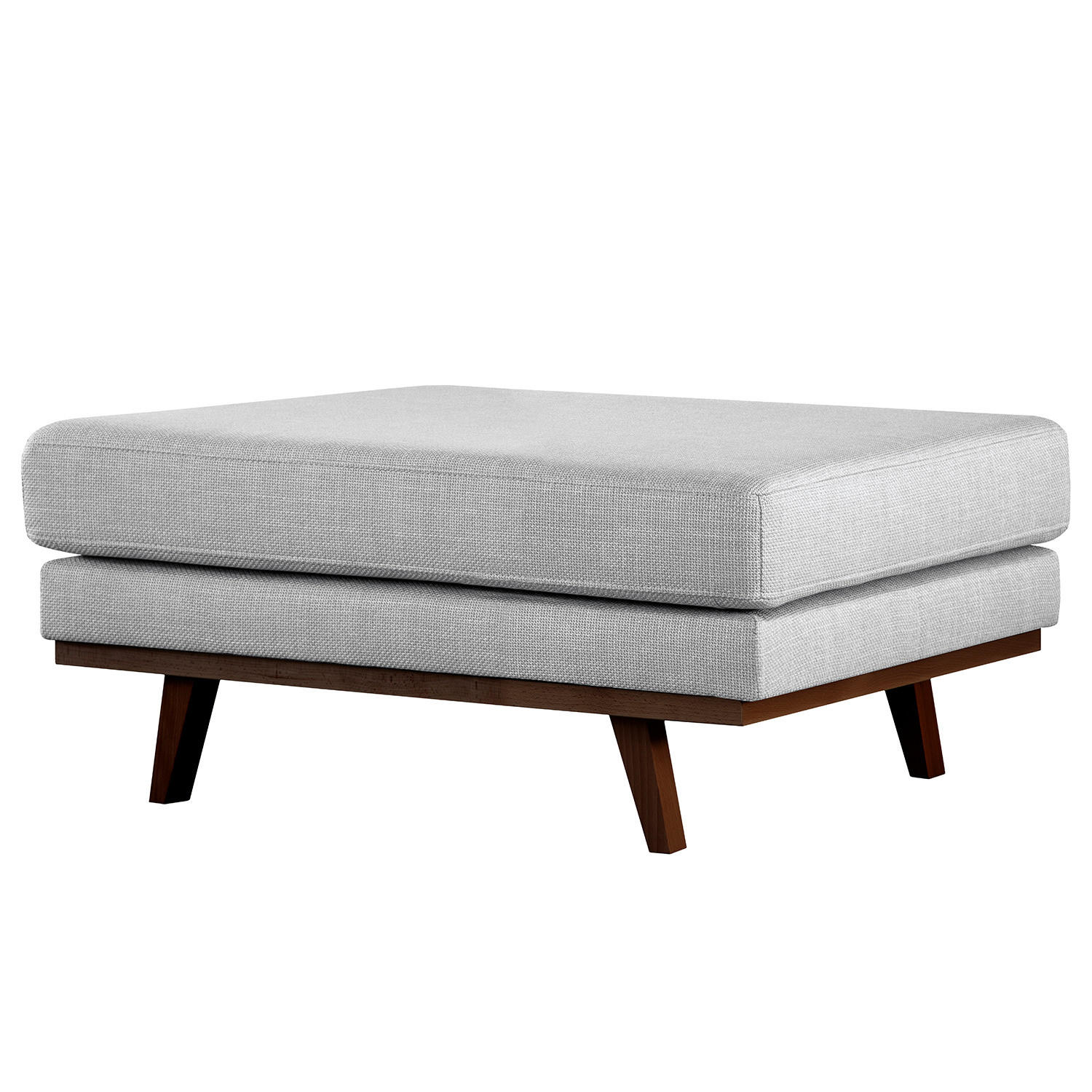 POLSTERHOCKER - Buchefarben/Hellgrau, Textil (85/43/60cm) - home24