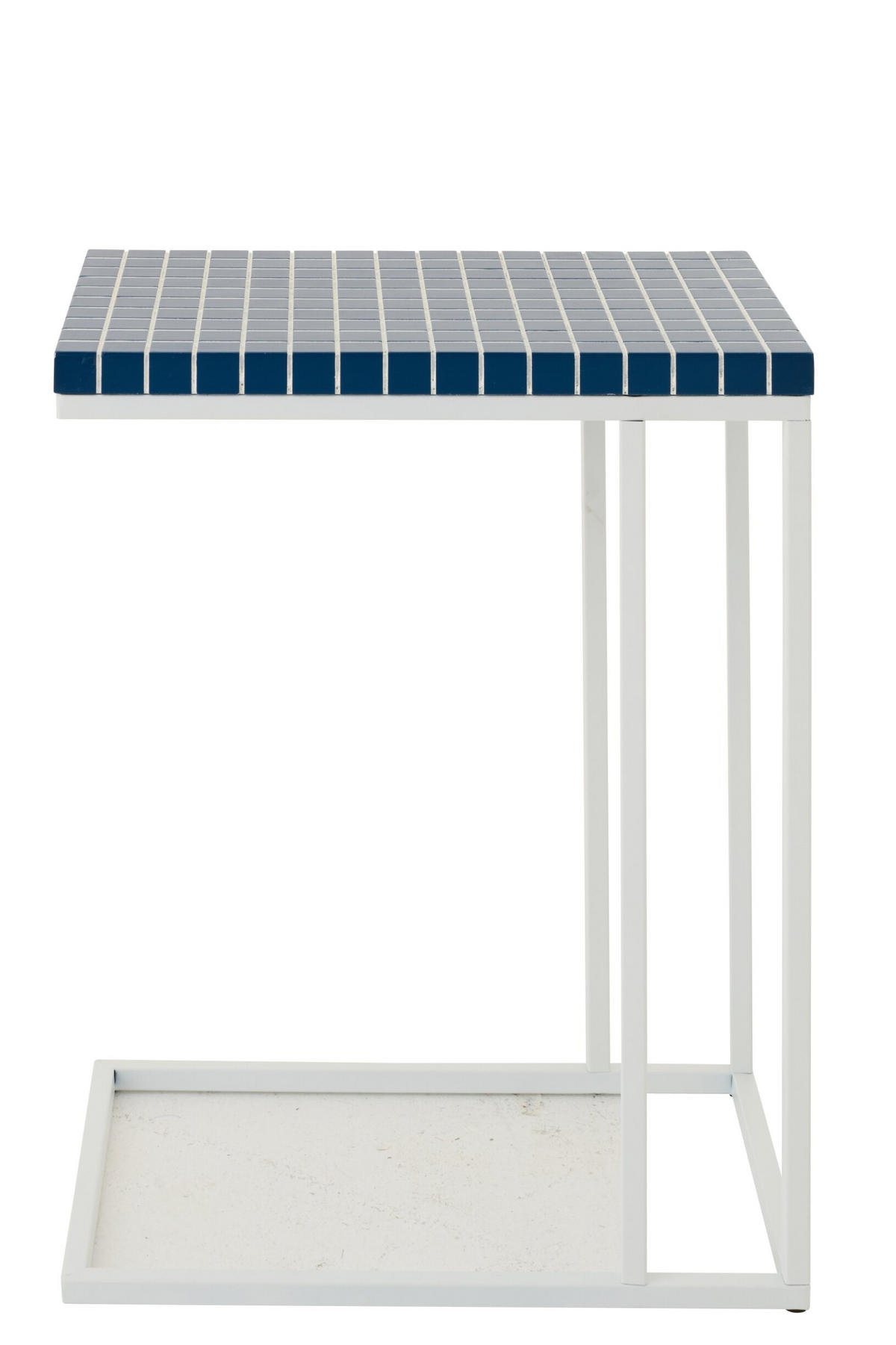 BEISTELLTISCH RECHTECKIG - Blau, Metall (47.5/29.5/60.5cm) - J-Line