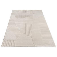 KURZFLORTEPPICH, mit Struktur, aus Polyester, Florhöhe 10 mm, Creme, 200 x 290 cm - Beige, Textil (290/200cm) - KADIMA DESIGN