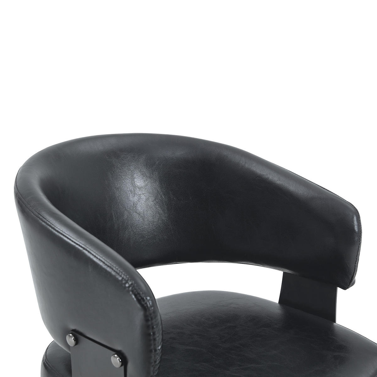 ESSZIMMERSTUHL PANG-B7N4X2 2er-Set Schwarz - Schwarz, Fell/Metall (48/77.3/46.5cm) - PANGIVO