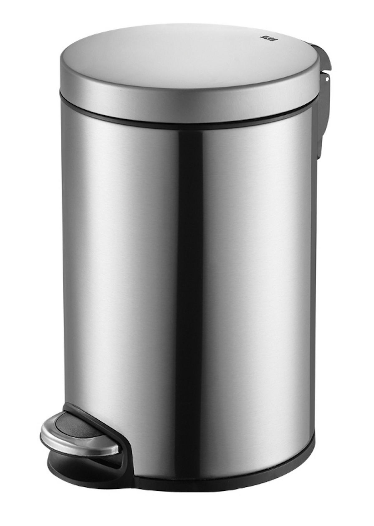 MÜLLEIMER Mit Stilvollem Pedal & Deckel & Kunststoffinneneimer 8 Liter Matt Edelstahl - Silberfarben, Metall (22.6/35.5/30cm) - PROREGAL