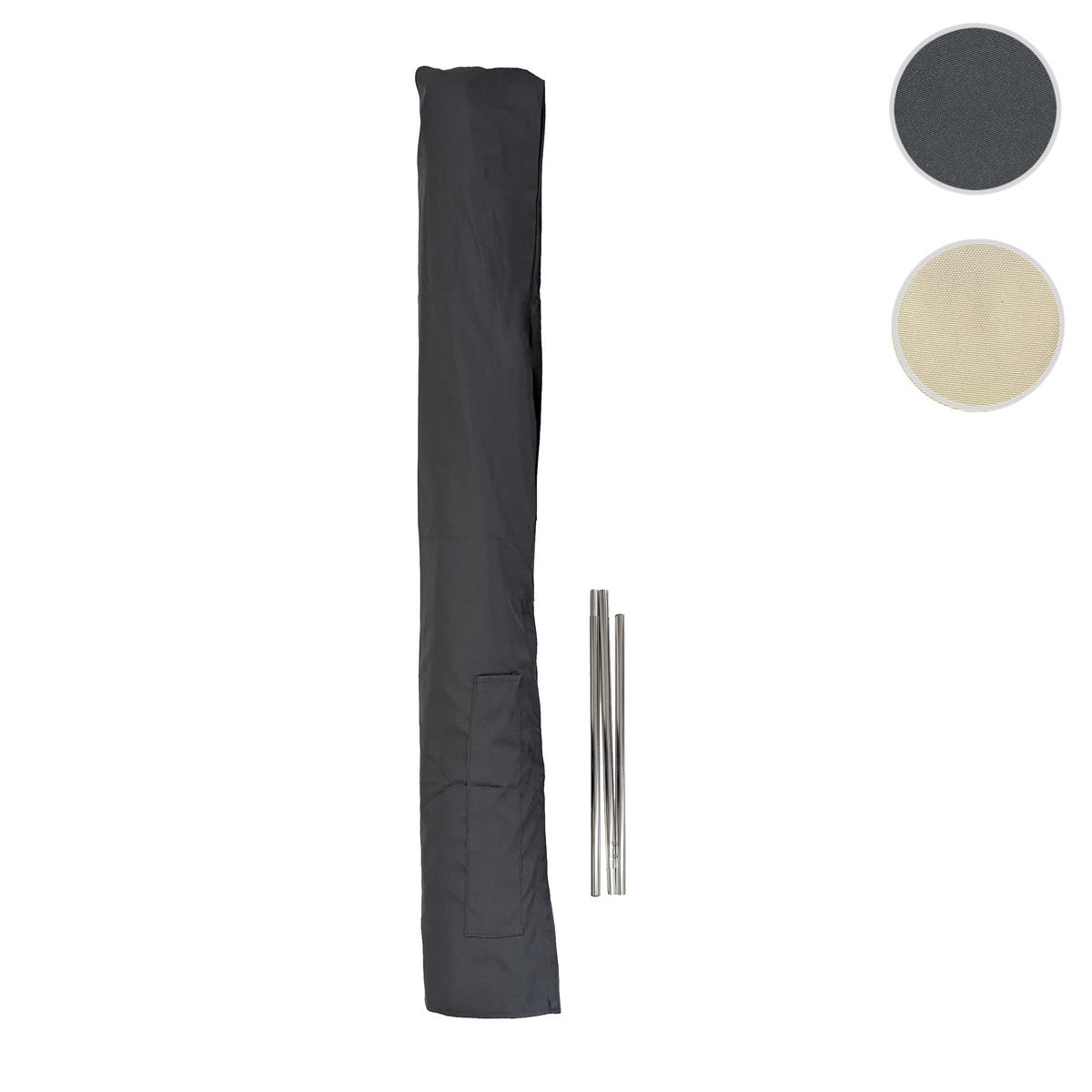SCHUTZHÜLLE SONNENSCHIRME BIS 3M Grau - Grau, Textil (2/28/160cm) - MCW