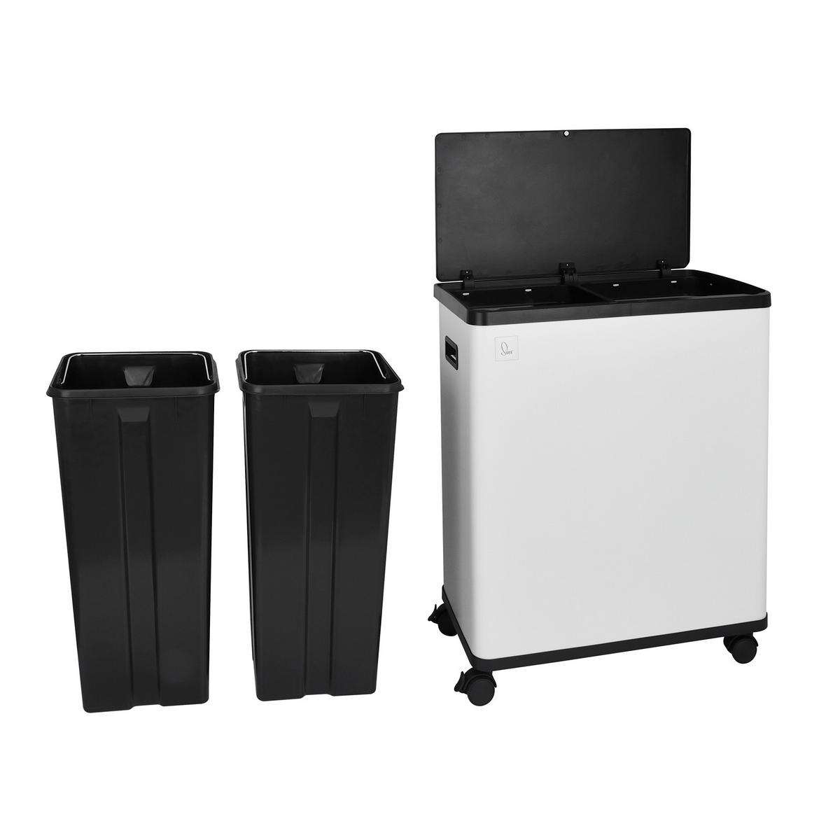 MÜLLEIMER SR2X30 60L Weiß - Weiß, Metall (57/60/34cm) - SVITA
