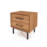 NACHTTISCH LEON Wildeiche - Wildeiche, Holz (51/50/40cm) - byoak
