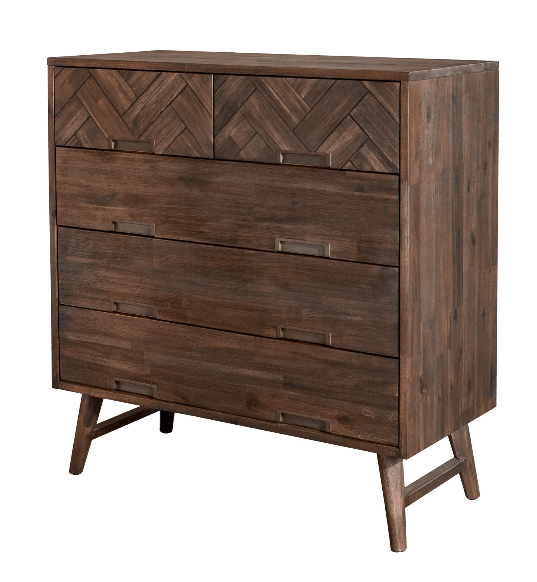 KOMMODE ASHTON Braun 100x45x105 cm - Braun, Holz (100/105/45cm) - FURNLUX