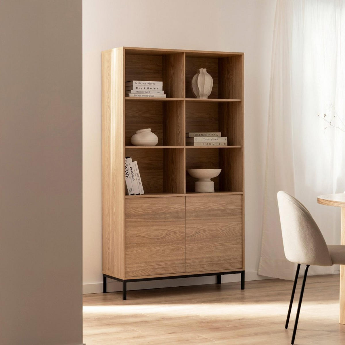 BÜCHERREGAL Remi Natürlich 100 cm x 175 cm - Naturfarben, Holzwerkstoff (100/175/35cm) - Klast Home