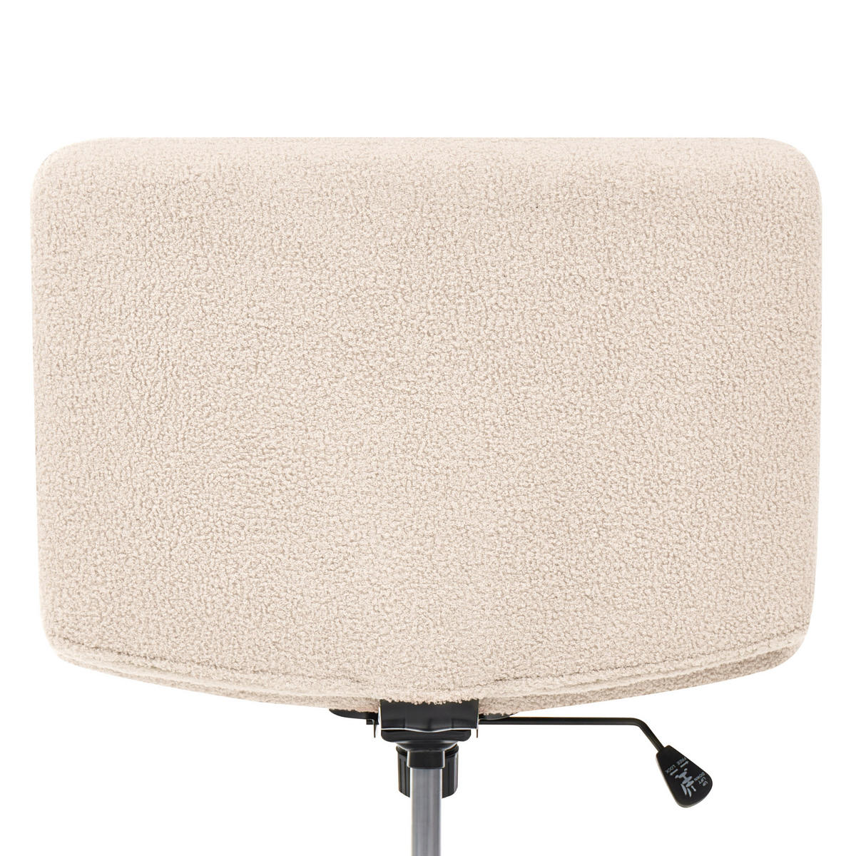 SCHREIBTISCHSTUHL Bouclé Hellbeige Catlin - Beige, Textil (64/80/68cm) - Beliani