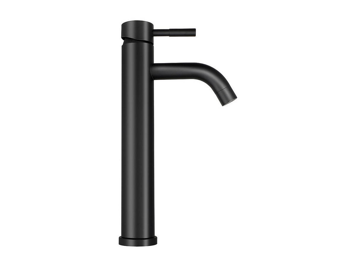 WASCHTISCHARMATUR - 16.5 cm x 4.9 cm - metall - schwarz Salavan - Schwarz, Metall (16.5/30.6/4.9cm) - Vente-Unique