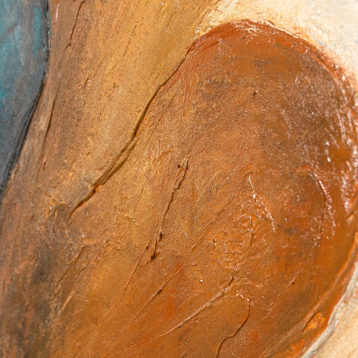 GEMÄLDE Wind und Gold Schattenfugenrahmen Eichefarben 60x40 cm - Eichefarben, Holz (60/40cm) - YS-art gallery