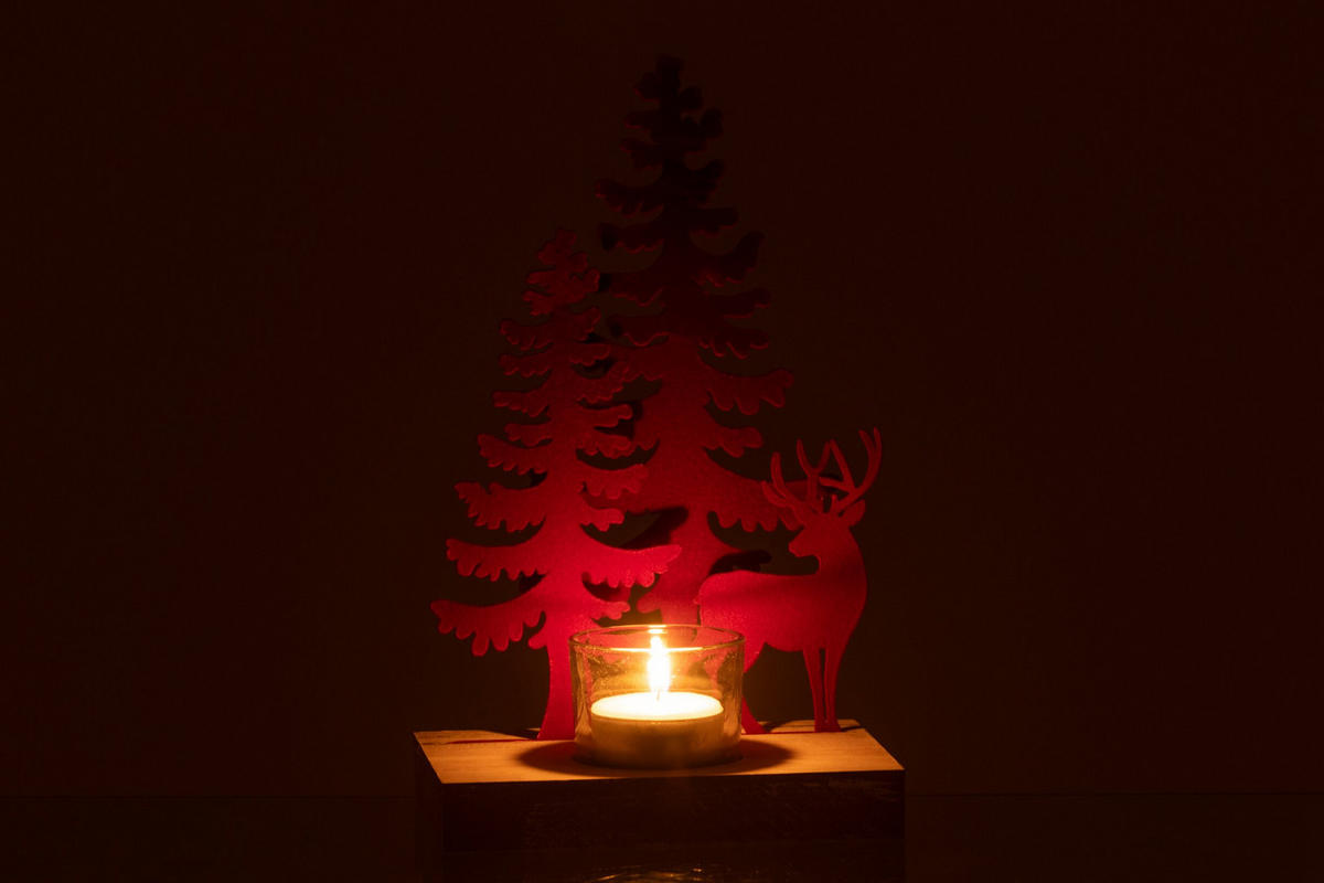 WINDLICHT Gehölz - Rot, Metall (10/22cm) - J-Line