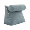 KEILKISSEN mit Nackenrolle Leinenlook Grau 60 cm - Grau, Textil (50/60cm) - Vercart