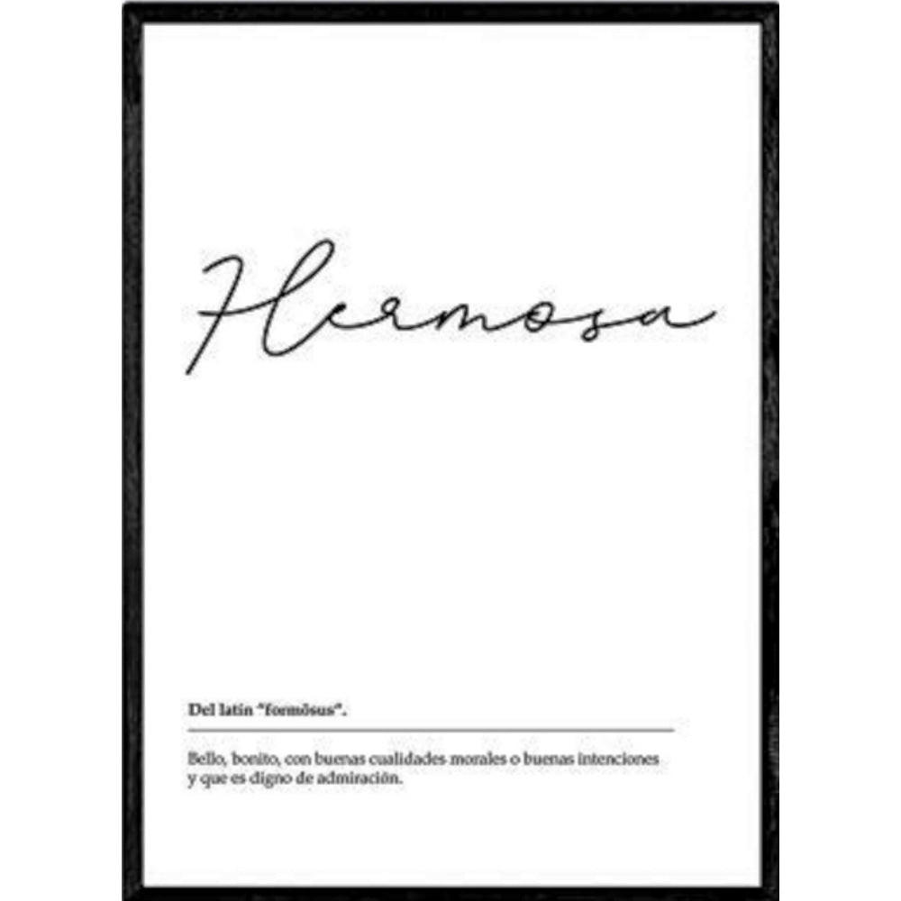 POSTER Nordische Schwarz-Weiß A4 Schwarzer Rahmen - Schwarz, Papier (29.7/5/21cm) - Nacnic