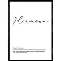 POSTER Nordische Schwarz-Weiß A4 Schwarzer Rahmen - Schwarz, Papier (29.7/5/21cm) - Nacnic