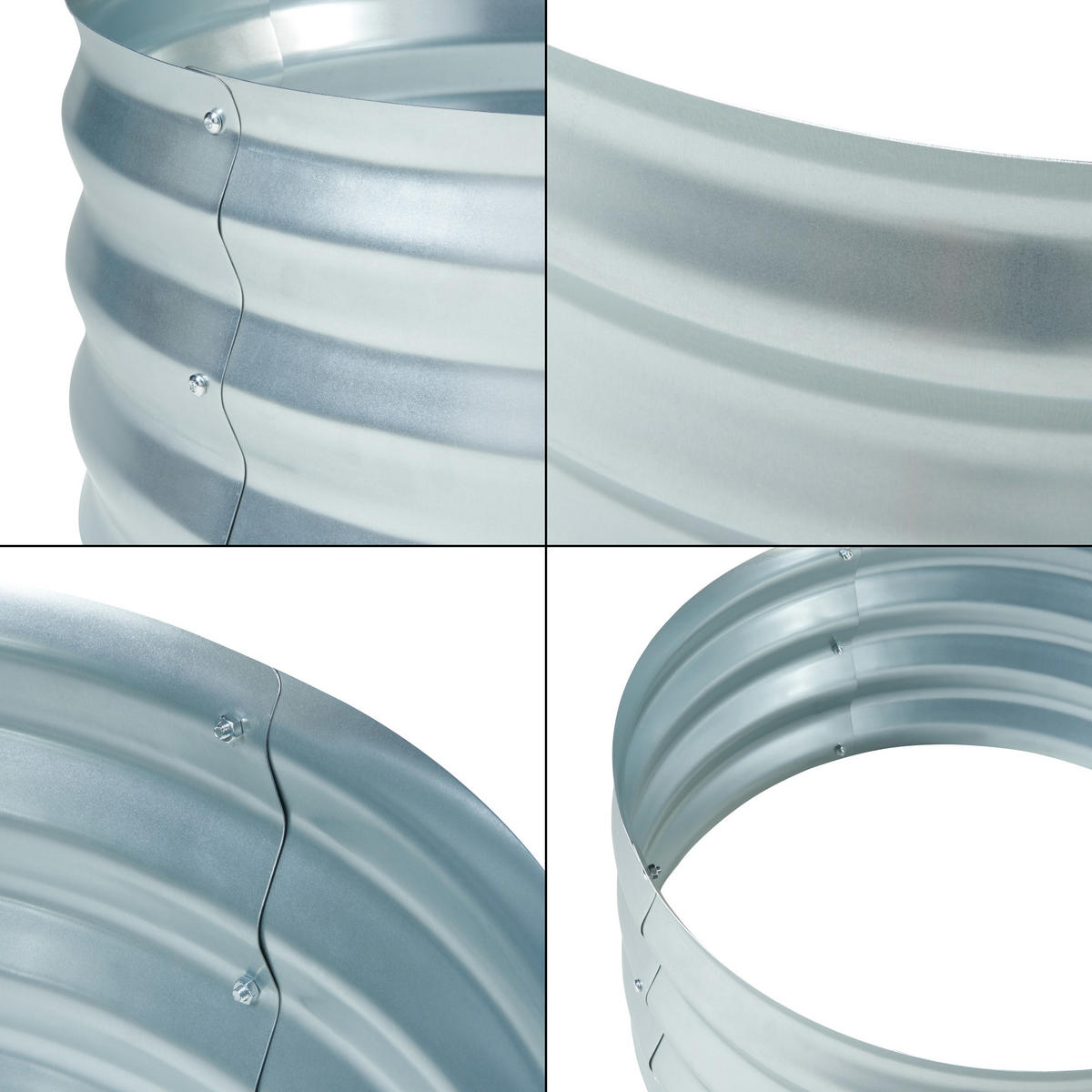 PFLANZBEET Andrano - Silberfarben, Metall (61/30.5/61cm) - casa.pro