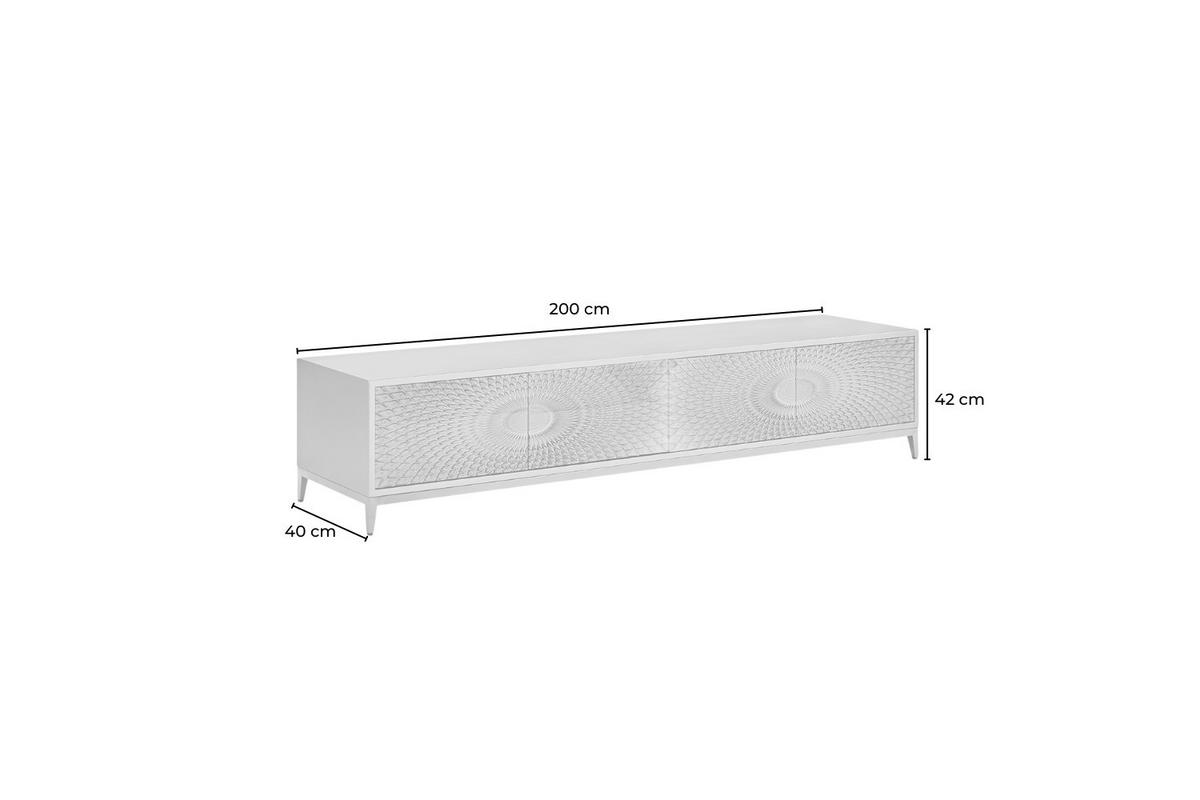LOWBOARD LAGO Grün Holz - Goldfarben/Grün, Holz/Metall (200/42/40cm) - KAWOLA