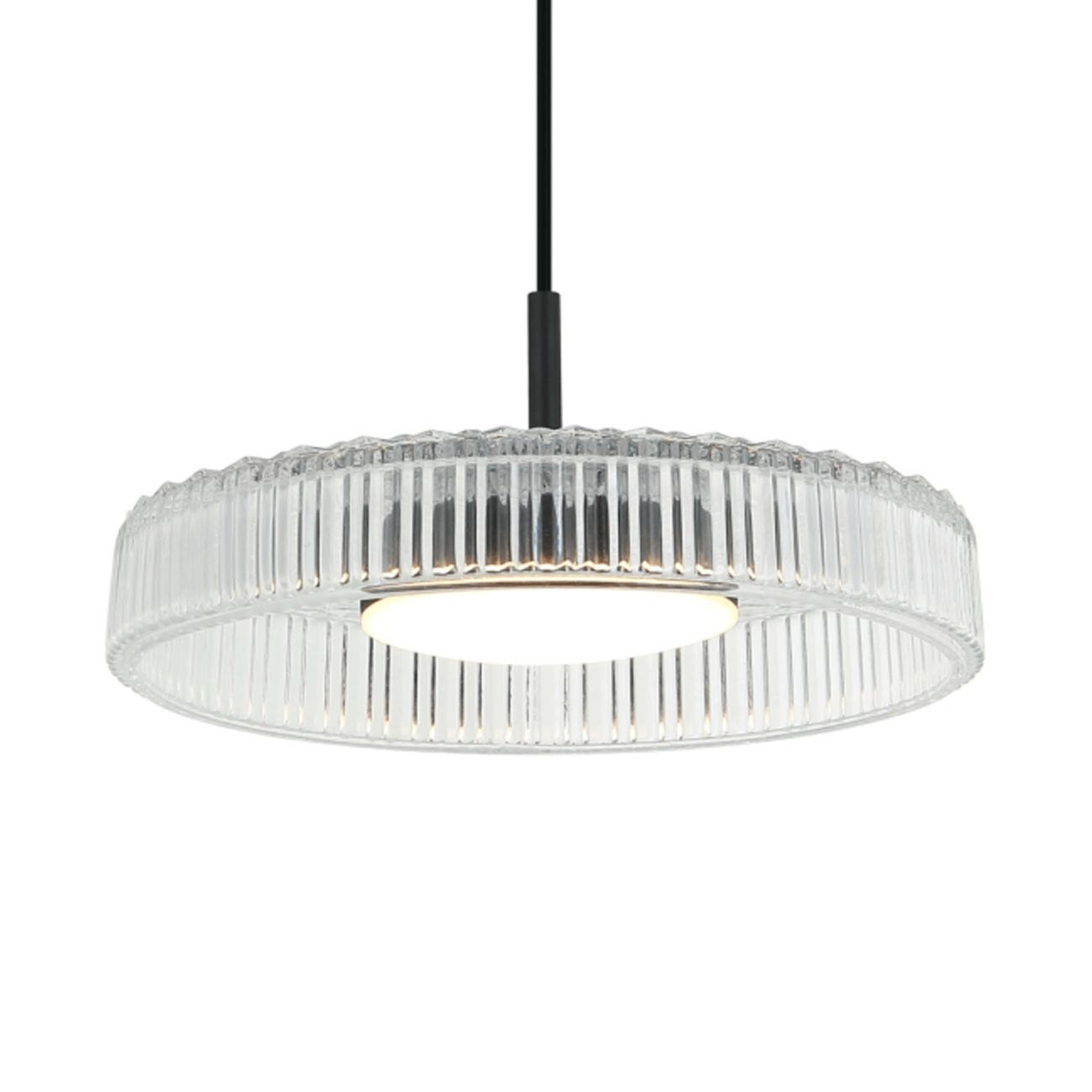 HÄNGELEUCHTE Damian, Transparent und schwarz, 14.5cm - Transparent, Glas (14/30/14.5cm) - KOSILUM