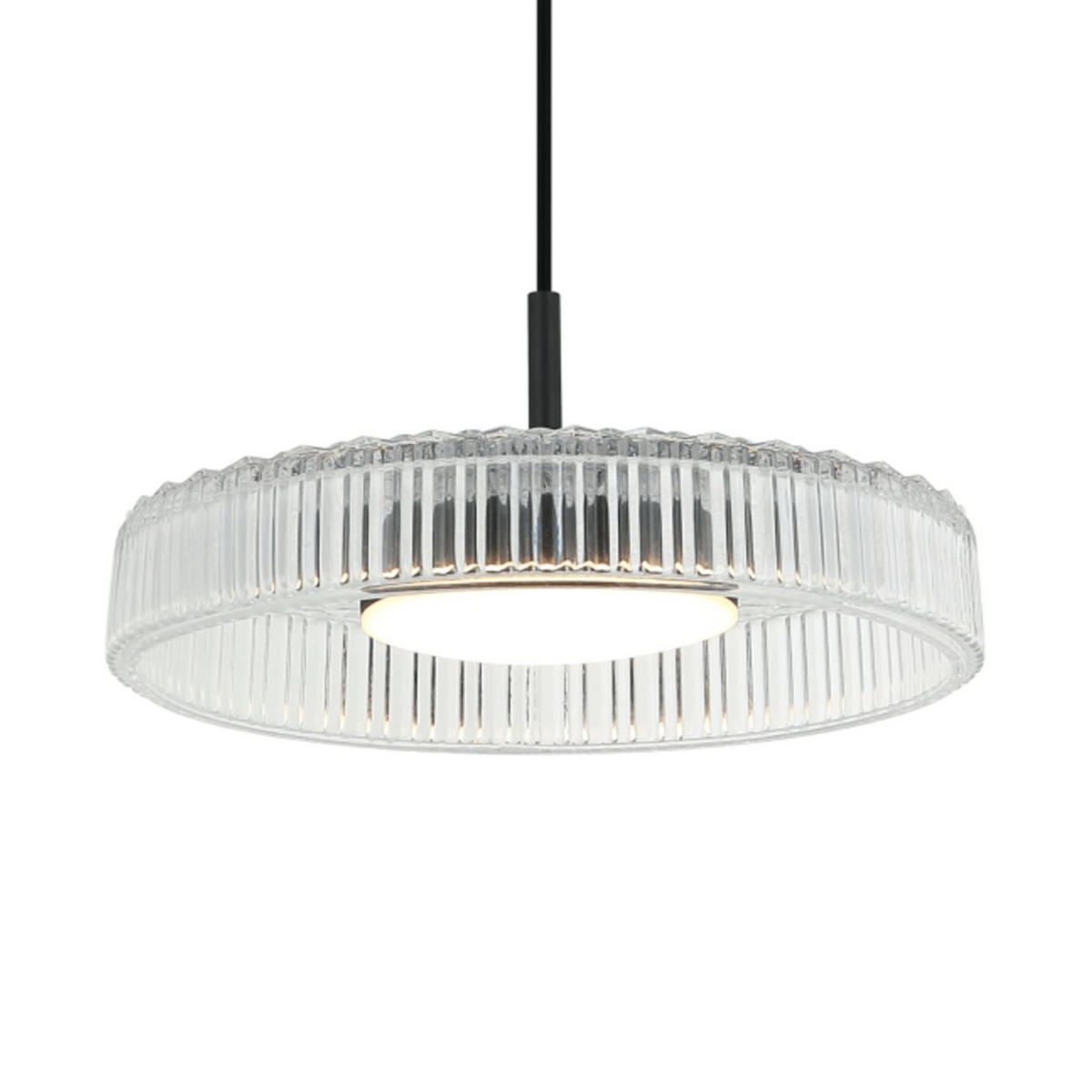 HÄNGELEUCHTE Damian, Transparent und schwarz, 14.5cm - Transparent, Glas (14/30/14.5cm) - KOSILUM