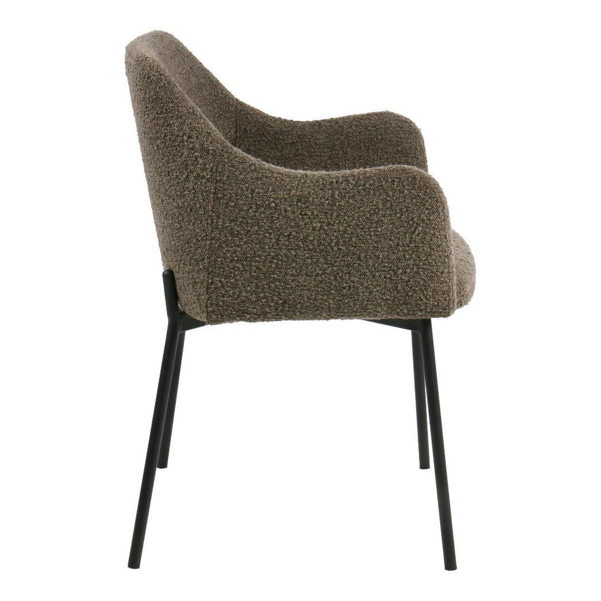ESSZIMMERSTUHL, Alba, Braun, Metall / Polyester, 56 x 57 x 80 cm - Braun, Textil/Metall (56/80/57cm) - ebuy24