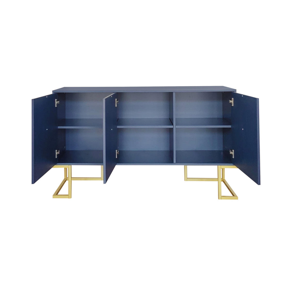 SIDEBOARD 3-türig mit verstellbaren Regalböden MDF Navy Blue - Blau, Holzwerkstoff (138/80.5/40cm) - Meubliv