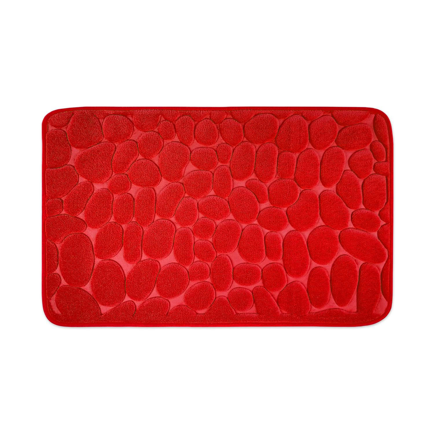 MEMORYSCHAUM BADEMATTE LONDON - Rot, Textil (50/80cm) - WohnDirect
