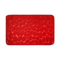 MEMORYSCHAUM BADEMATTE LONDON - Rot, Textil (60/100cm) - WohnDirect