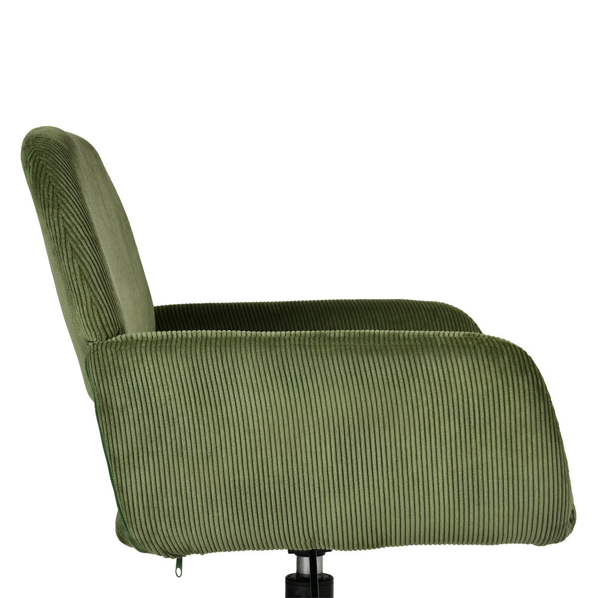 BÜROSTUHL in Cord-Samt, Grün - Grün, Metall (39/86/43cm) - Meubles Cosy