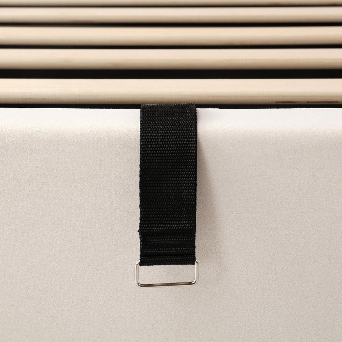 POLSTERBETT aus Samt 90x200 cm in Beige mit hydraulischem Stauraum - Beige, Textil (90/200cm) - Modfu