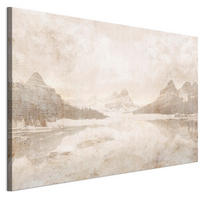 LEINWANDBILD Winter 120x80 cm - Beige, Holz (120/80cm) - LUMASOUL