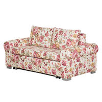 SCHLAFSOFA - Beige/Rosa, Textil (165/90/90cm) - home24