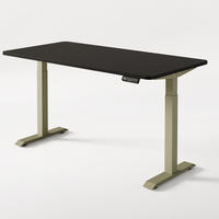 SCHREIBTISCH Elektrisch Höhenverstellbarer HomeOne 160x80cm Grün/Schwarz mit Memory-Funktion, Anti-Kollisions Technologie - Schwarz/Grün, Holzwerkstoff (80/160/62cm) - Desktronic