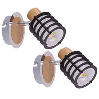 WANDLEUCHTE VICI Holzoptik Braun - Braun, Holz (10/12/14.7cm) - Globo Lighting