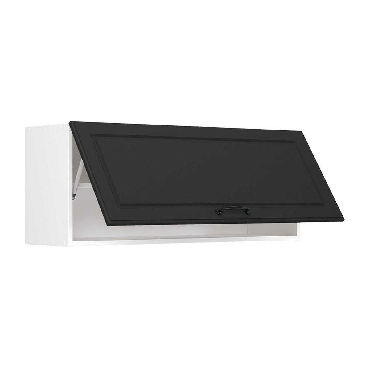 HÄNGESCHRANK R-Line, Anthrazit Landhaus/Weiß, 100 cm Flach - Anthrazit/Weiß, Holzwerkstoff (100/40/31cm) - Vicco