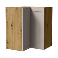 ECKHÄNGESCHRANK Oslo W12/60 Eiche Artisan / Kaschmir Matt 60 / 60 / 72cm - Kaschmir/Eiche Artisan, Holz/Holzwerkstoff (60/72/60cm) - Feldmann-Wohnen